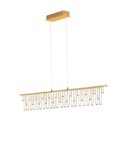 Nova Luce LED Pendelleuchte Stellar dimmbar 17W warmweiss 3000K Gold Aluminium Kupfer 120x8cm 9186972