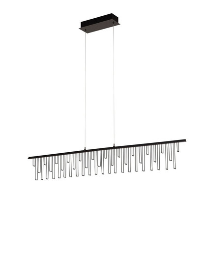 Nova Luce LED Pendelleuchte Stellar dimmbar 17W warmweiss 3000K Schwarz Chrom Aluminium 120x8cm 9186973