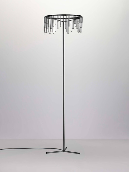 Nova Luce LED Stehleuchte Stellar dimmbar 17W warmweiss 3000K Schwarz Chrom Aluminium 140cm 9186983