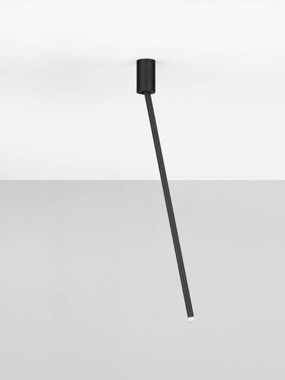 Nova Luce LED Deckenleuchte Stilvi schwenkbar 4W warmweiss 3000K Schwarz Aluminium Ø5x70cm 9232143
