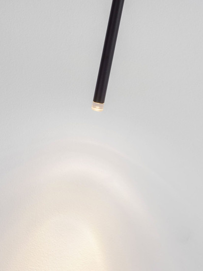 Nova Luce LED Deckenleuchte Stilvi schwenkbar 4W warmweiss 3000K Schwarz Aluminium Ø5x64cm 9232149