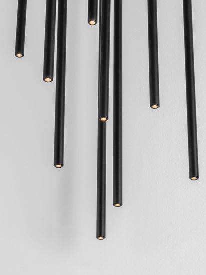 Nova Luce LED Pendelleuchte Stilvi 41W warmweiss 3000K Schwarz Aluminium Ø40cm 9232153