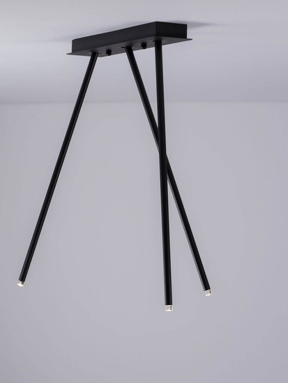 Nova Luce LED Pendelleuchte Stilvi 8W warmweiss 3000K Schwarz Aluminium 45x10cm 9232154