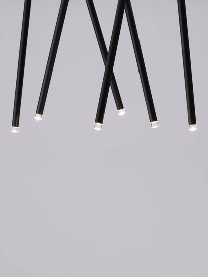 Nova Luce LED Pendelleuchte Stilvi 17W warmweiss 3000K Schwarz Aluminium 50x20cm 9232155