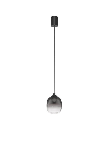 Nova Luce LED Pendelleuchte Kita 6W warmweiss 3000K Schwarz Glas Metall Ø10cm 9236206