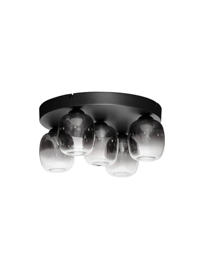 Nova Luce LED Deckenleuchte Kita dimmbar 28W warmweiss 3000K Schwarz Glas Metall Ø45cm 9236210