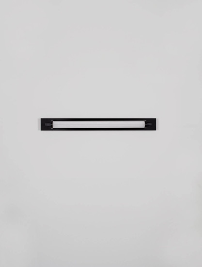 Nova Luce LED Wandleuchte Fasko 16W warmweiss 3000K IP44 Schwarz Glas Metall 80x9,5cm 9236298