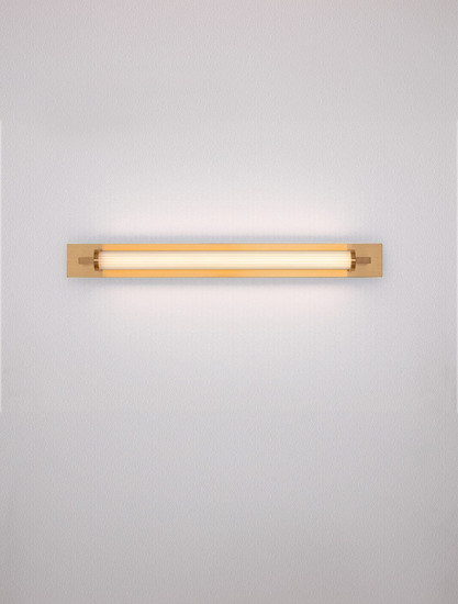 Nova Luce LED Wandleuchte Fasko 16W warmweiss 3000K IP44 Messinggold Glas Metall 80x9,5cm 9236299