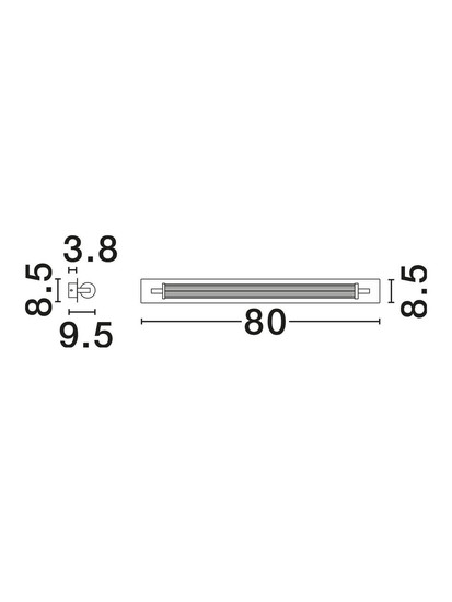 Nova Luce LED Wandleuchte Fasko 16W warmweiss 3000K IP44 Messinggold Glas Metall 80x9,5cm 9236299