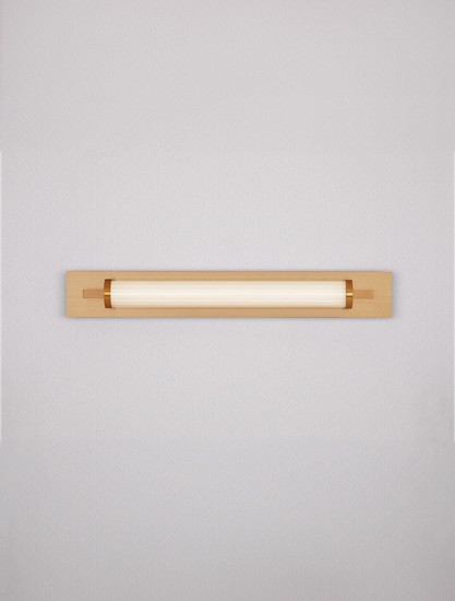 Nova Luce LED Wandleuchte Fasko 13W warmweiss 3000K IP44 Messinggold Glas Metall 60x9,5cm 9236302