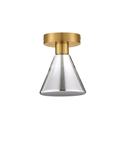 Nova Luce LED Deckenleuchte Voi 8W warmweiss 3000K Schwarz Messinggold Glas Metall Ø17cm 9236311