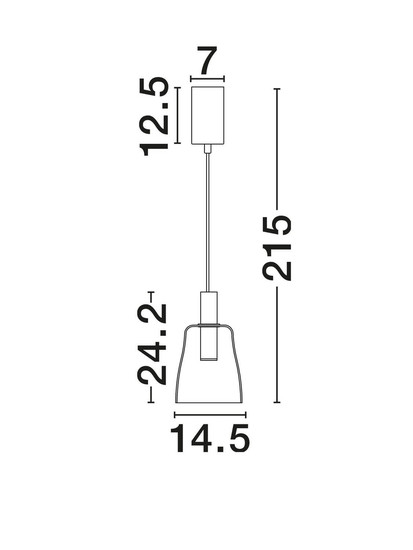 Nova Luce LED Pendelleuchte Imatia 7W warmweiss 3000K Messinggold Rauchschwarz Glas Metall Ø14cm 9236391