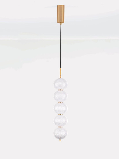 Nova Luce LED Pendelleuchte Klelia dimmbar 30W warmweiss 3000K Messinggold Metall Ø15cm 9236393