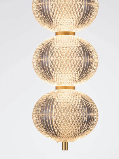 Nova Luce LED Pendelleuchte Klelia dimmbar 30W warmweiss 3000K Messinggold Metall Ø15cm 9236393