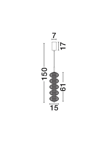 Nova Luce LED Pendelleuchte Klelia dimmbar 30W warmweiss 3000K Messinggold Metall Ø15cm 9236393