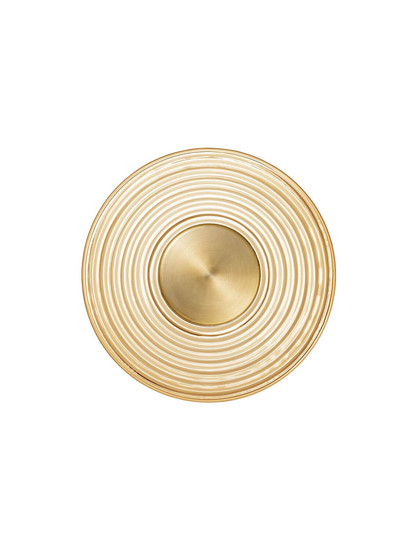Nova Luce LED Wandleuchte Nous 8W warmweiss 3000K Messinggold Bernstein Glas Metall Ø30cm 9236398