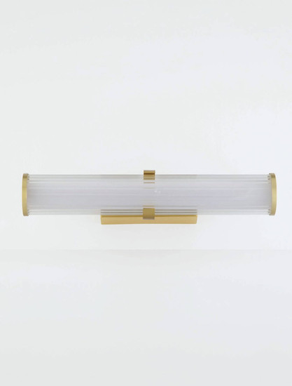 Nova Luce LED Wandleuchte Hedula 13W warmweiss 3000K IP44 Gold Glas Metall 42x12cm 9236399