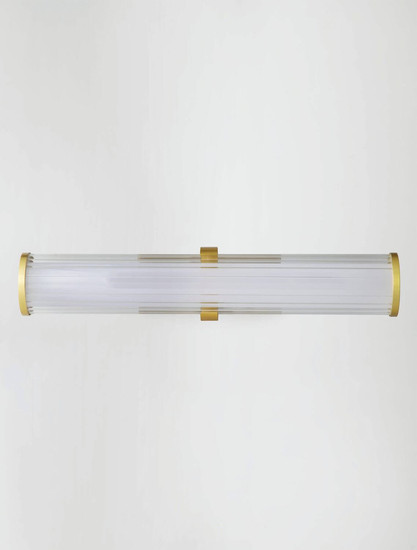 Nova Luce LED Wandleuchte Hedula 13W warmweiss 3000K IP44 Gold Glas Metall 42x12cm 9236399