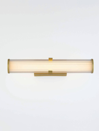 Nova Luce LED Wandleuchte Hedula 13W warmweiss 3000K IP44 Gold Glas Metall 42x12cm 9236399