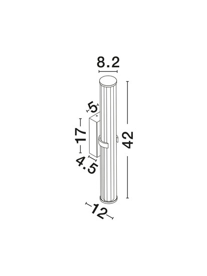 Nova Luce LED Wandleuchte Hedula 13W warmweiss 3000K IP44 Gold Glas Metall 42x12cm 9236399