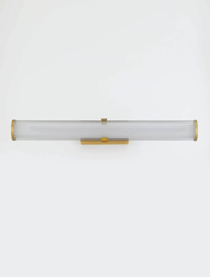 Nova Luce LED Wandleuchte Hedula 23W warmweiss 3000K IP44 Gold Glas Metall 63x12cm 9236401