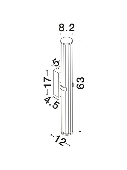 Nova Luce LED Wandleuchte Hedula 23W warmweiss 3000K IP44 Gold Glas Metall 63x12cm 9236401