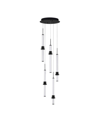 Nova Luce LED Pendelleuchte Stalactite dimmbar 32W warmweiss 3000K Schwarz Aluminium Keramik Ø35cm 9236407