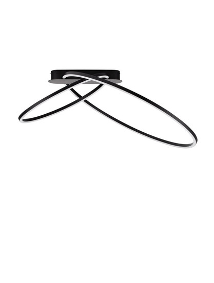 Nova Luce LED Deckenleuchte Kiklos dimmbar 42W warmweiss 3000K Schwarz Stahl Aluminium 72x59cm 9248171