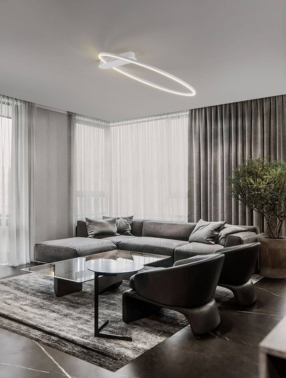 Nova Luce LED Deckenleuchte Kiklos dimmbar 30W warmweiss 3000K Weiß Stahl Aluminium 64x60cm 9248173