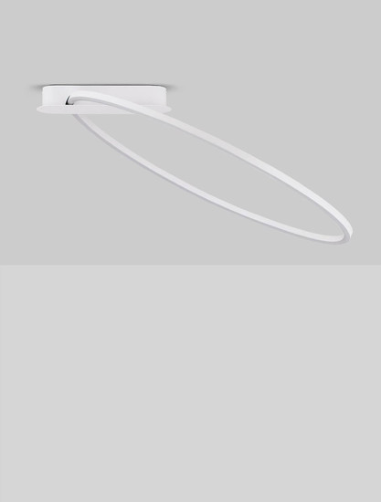 Nova Luce LED Deckenleuchte Kiklos dimmbar 30W warmweiss 3000K Weiß Stahl Aluminium 64x60cm 9248173