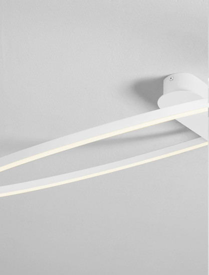 Nova Luce LED Deckenleuchte Kiklos dimmbar 30W warmweiss 3000K Weiß Stahl Aluminium 64x60cm 9248173
