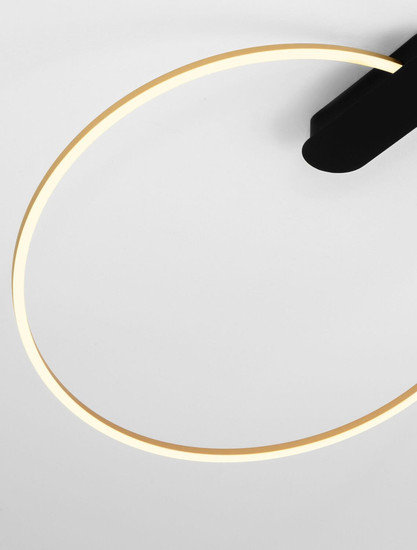 Nova Luce LED Deckenleuchte Kiklos dimmbar 30W warmweiss 3000K Messinggold Stahl Aluminium 64x60cm 9248175
