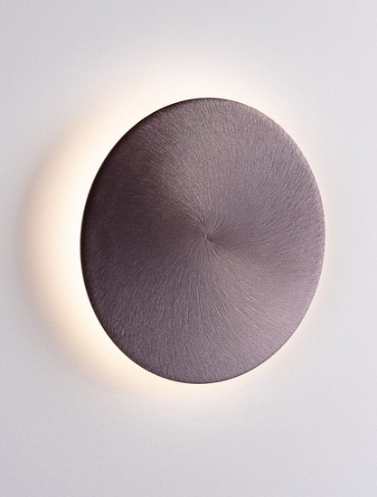 Nova Luce LED Wandleuchte Cyrcle 21W warmweiss 3000K Kaffeebraun Stahl Ø30cm 9248176