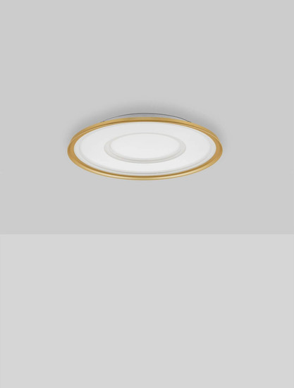 Nova Luce LED Deckenleuchte Figin dimmbar 49W CCT warm-/neutralweiss 2700-5000K Gold Stahl Aluminium Ø60cm 9248178