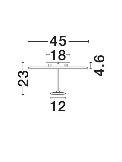 Nova Luce LED Deckenleuchte Nima dimmbar 15W warmweiss 3000K Weiß Stahl Aluminium Ø45cm 9248180