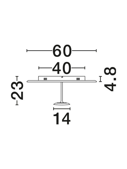Nova Luce LED Deckenleuchte Nima dimmbar 30W warmweiss 3000K Weiß Stahl Aluminium Ø60cm 9248181