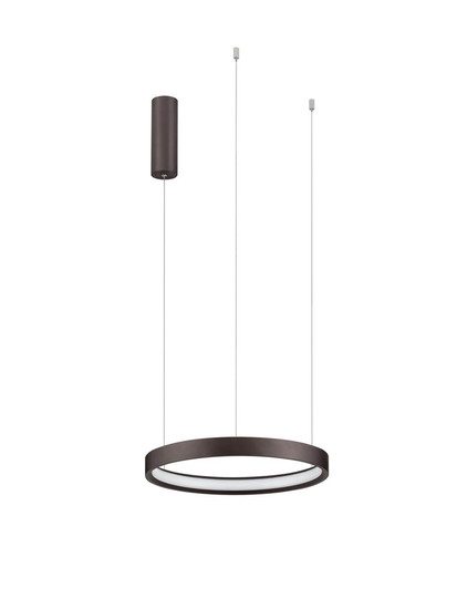 Nova Luce LED Pendelleuchte Perrine dimmbar 22W warmweiss 3000K Kaffeebraun Aluminium Ø40cm 9345647