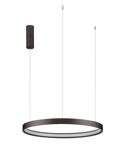 Nova Luce LED Pendelleuchte Perrine dimmbar 40W warmweiss 3000K Kaffeebraun Aluminium Ø60cm 9345648