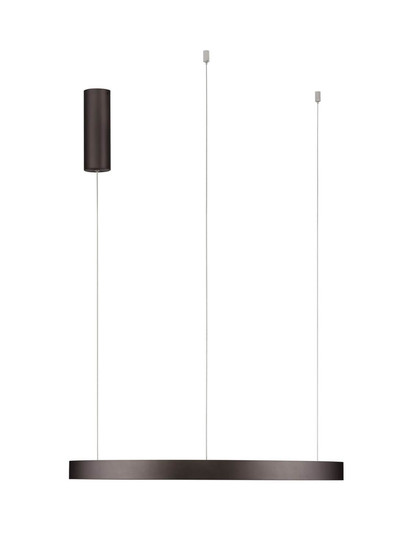 Nova Luce LED Pendelleuchte Perrine dimmbar 40W warmweiss 3000K Kaffeebraun Aluminium Ø60cm 9345648