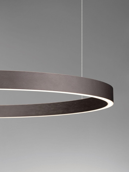 Nova Luce LED Pendelleuchte Elowen dimmbar 77W warmweiss 3000K Kaffeebraun Aluminium Ø80cm 9345650