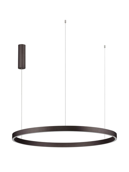 Nova Luce LED Pendelleuchte Elowen dimmbar 106W warmweiss 3000K Kaffeebraun Aluminium Ø100cm 9345651