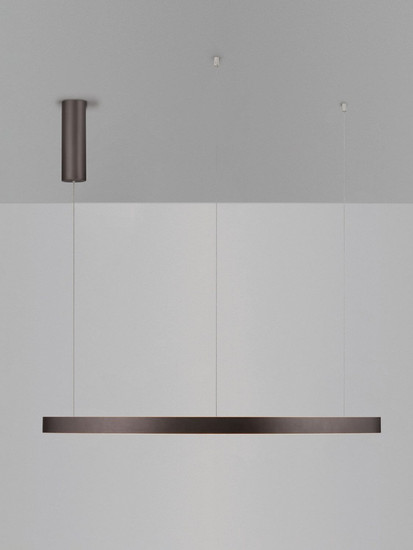 Nova Luce LED Pendelleuchte Elowen dimmbar 106W warmweiss 3000K Kaffeebraun Aluminium Ø100cm 9345651