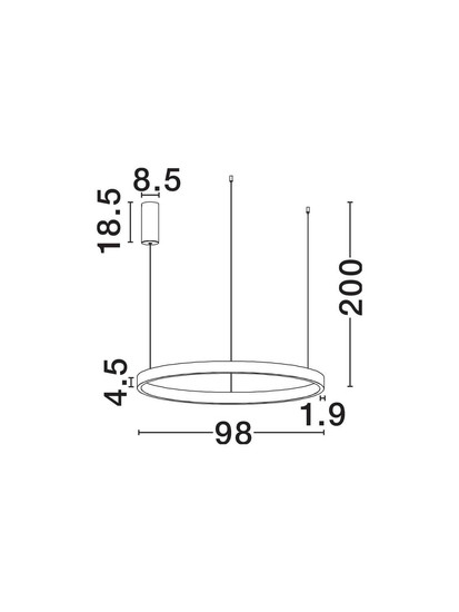 Nova Luce LED Pendelleuchte Elowen dimmbar 106W warmweiss 3000K Kaffeebraun Aluminium Ø100cm 9345651