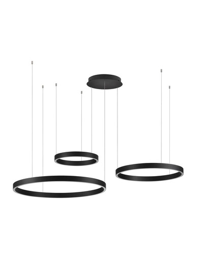 Nova Luce LED Pendelleuchte Elowen dimmbar 181W warmweiss 3000K Schwarz Aluminium 148x106cm 9345652