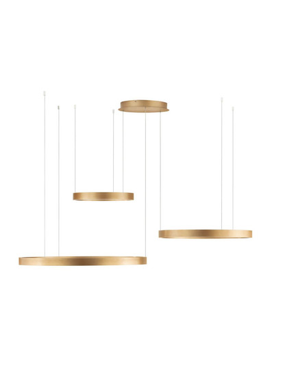 Nova Luce LED Pendelleuchte Elowen dimmbar 181W warmweiss 3000K Gold Aluminium 148x106cm 9345653