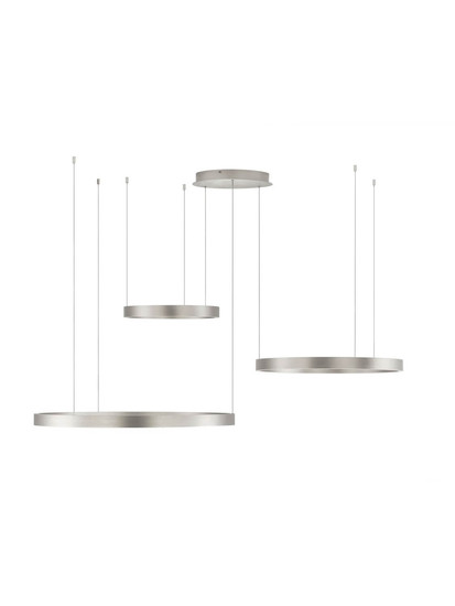 Nova Luce LED Pendelleuchte Elowen dimmbar 181W warmweiss 3000K Silber Aluminium 148x106cm 9345654