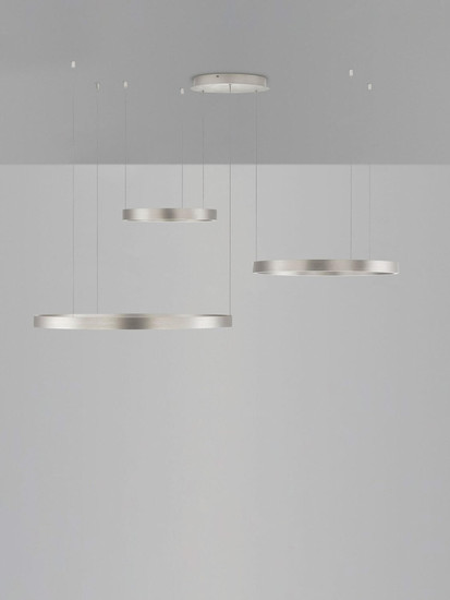 Nova Luce LED Pendelleuchte Elowen dimmbar 181W warmweiss 3000K Silber Aluminium 148x106cm 9345654