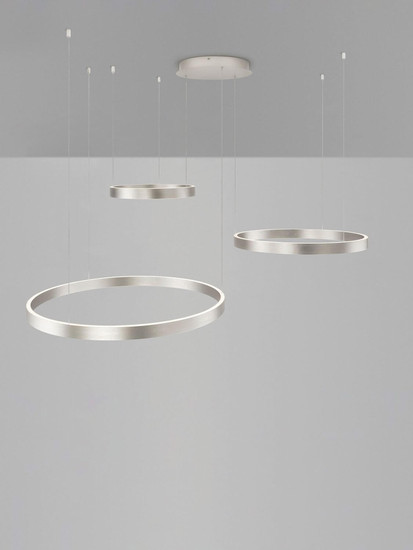 Nova Luce LED Pendelleuchte Elowen dimmbar 181W warmweiss 3000K Silber Aluminium 148x106cm 9345654