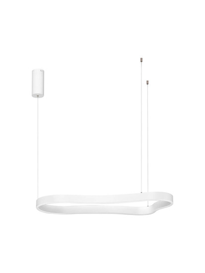 Nova Luce LED Pendelleuchte Dussa dimmbar 52W warmweiss 3000K Weiß Aluminium 90x45cm 9345690