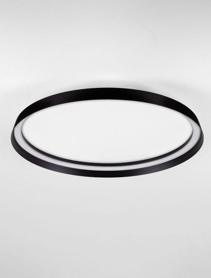 Nova Luce LED Deckenleuchte Ormi dimmbar 48W CCT warm-/neutralweiss 2700/3000/4000K Schwarz Aluminium Ø60cm 9345699